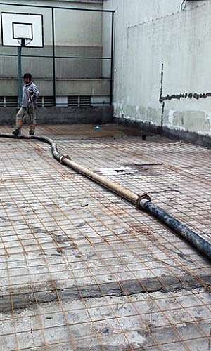 Piso de concreto para quadra Piso de concreto para quadra